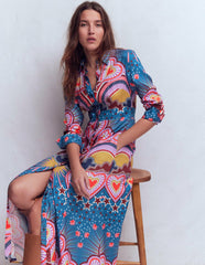 Empire Hotched Shirt Dress-Multi, Starburst Heart / Boden us