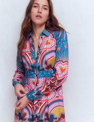 Empire Hotched Shirt Dress-Multi, Starburst Heart / Boden us