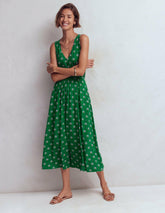 Elodie Jersey Maxi Dress-Green, Ornamental Floweret / Boden Outlet
