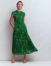 Sleeveless Ruffle Dress-Bear Grass, Delicate Blossom / Boden On sale