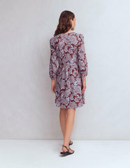 Cathy Notch Neck Jersey Dress-Roasted Brown, Elegant Blossom / Boden Sale