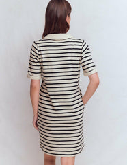 Tilda Jersey T-shirt Dress-Navy and Ivory Stripe / Boden On sale