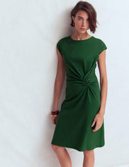 Delilah Twist Short Dress-Hunter Green / Boden Sale