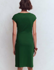 Delilah Twist Short Dress-Hunter Green / Boden Sale