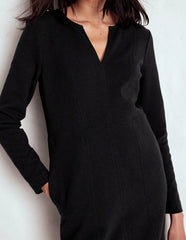 Colette Ottoman Shift Dress-Black / Boden
