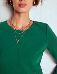 Cornelia Ottoman Dress-Emerald Night / Boden On sale