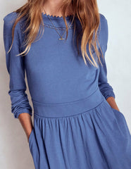 Mila Short Jersey Dress-Denim Blue / Boden us