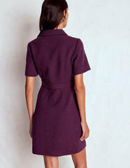 Eda Cotton Shift Dress-Plum Jam / Boden Online