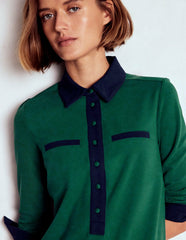 Georgina Ponte Dress-Green and Navy / Boden Sale