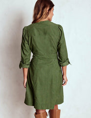 Bre Cord Short Dress-Fern / Boden us