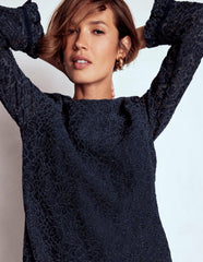 Lace Occasion Mini Dress-Navy / Boden