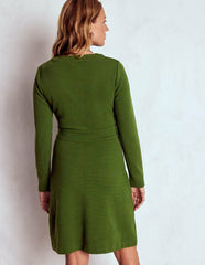 Lavinia Button Shift Dress-Douglas Fir / Boden Discount
