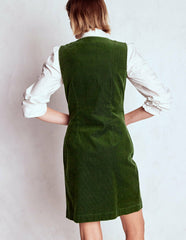 Evelyn Cord Shift Dress-Green Fir / Boden us