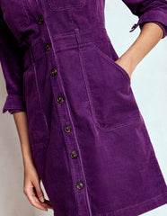 Amanda Cord Short Dress-Viola Purple / Boden Outlet