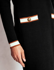 Holly Knitted Shift Dress-Black / Boden Online