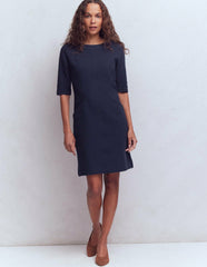 Nessa Ottoman Shift Dress-Navy / Boden us