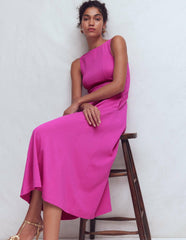 Sleeveless Ponte Midi Dress-Passion Flower / Boden Sale
