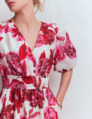 Irene Occasion Dress-Pink Opulent Blossom / Boden Sale