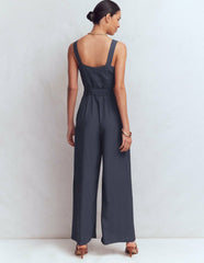 Boned Bodice Occasion Jumpsuit-Navy / Boden Sale