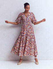 Irene Occasion Dress-Almond Milk, Paisley / Boden Sale