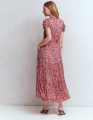 High Neck Sleeveless Dress-Multi Leopard Flow / Boden Online