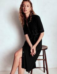 Anita Ponte Shirt Dress-Black / Boden us