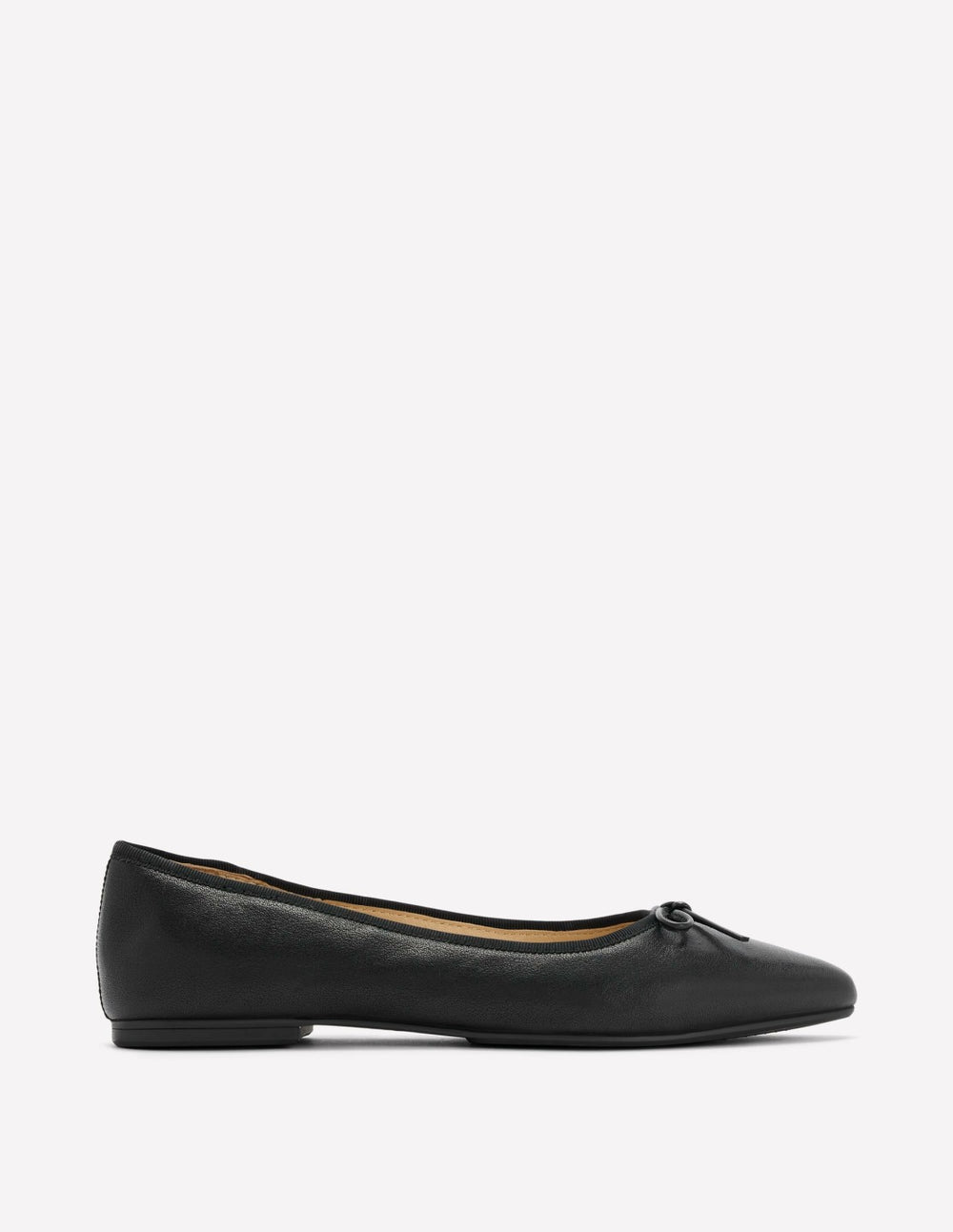 Point Flexi Sole Flats-Black Tumble Leather / Boden Discount