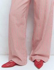 High Cut Flat Point-Red Weave / Boden