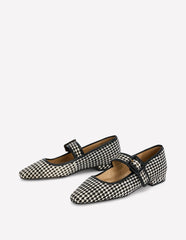 Vic Chisel Toe Mary Janes-White/Black / Boden Outlet