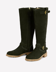 Buckle Knee High Boots-Woodland Green / Boden Online