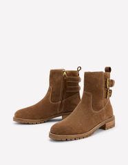 Buckle Ankle Boots-Tan / Boden