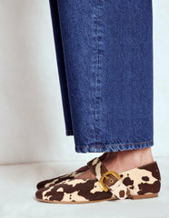 Kylie Flat Buckle Mary Janes-Brown/Ivory / Boden Discount