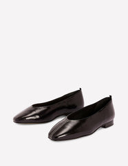 High Cut Stitch Detail Flats-Deep Oxblood / Boden Online