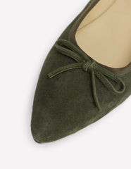 Point Flexi Sole Flats-Dark Moss / Boden Outlet