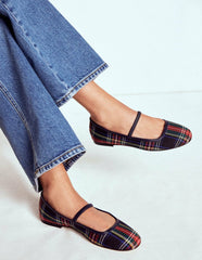 Thea Mary Jane Ballet Flats-Check / Boden Discount