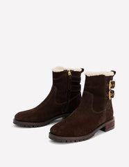 Buckle Ankle Boots-Bitter Chocolate / Boden Discount