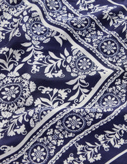Elisabeth Silk Square Scarf-Navy Decorative Blossom / Boden On sale