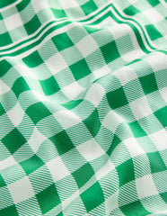 Elisabeth Silk Square Scarf-Green Gingham / Boden On sale