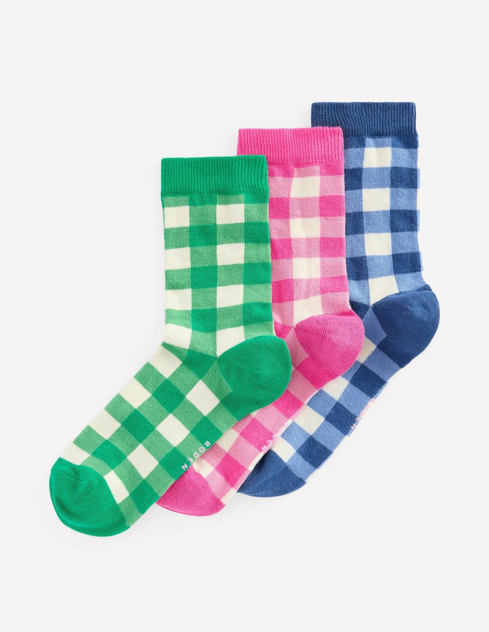 Gingham 3 Pack Socks-Gingham 3 Pack / Boden Sale
