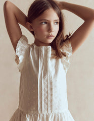 Pintuck Tiered Dress-Soft Ivory / Boden Online