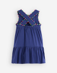 Jersey Cross-back Dress-Starboard Blue / Boden Sale