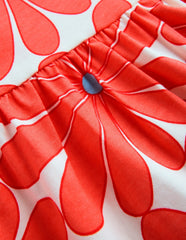 Ariel Twirly Jersey Dress-Coral Orange Giant Daisy / Boden