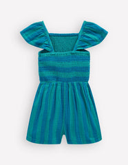 Double Cloth Playsuit-Aurora Blue Stripe / Boden