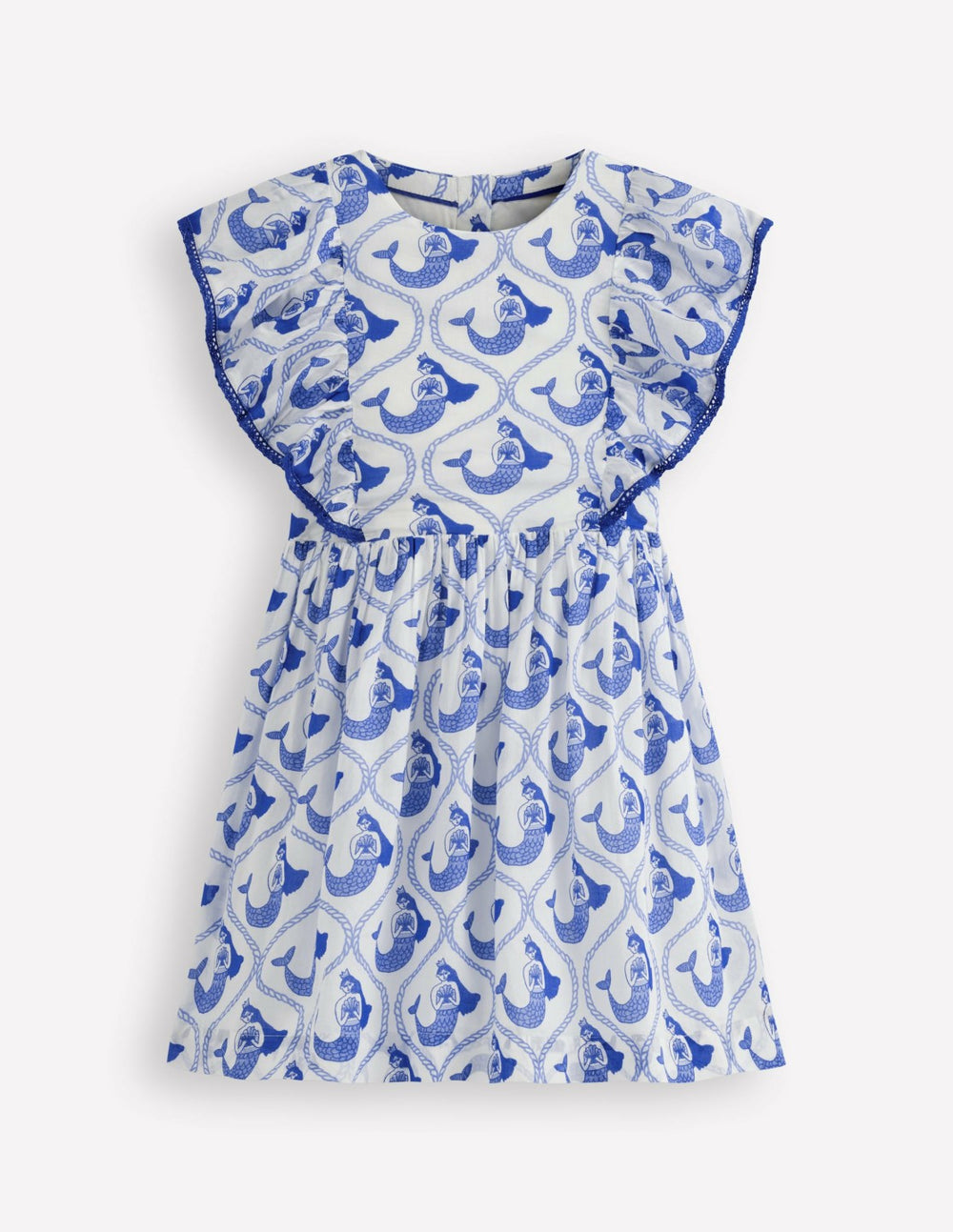 Pretty Woven Dress-Soft Ivory Mermaid Toile / Boden Outlet