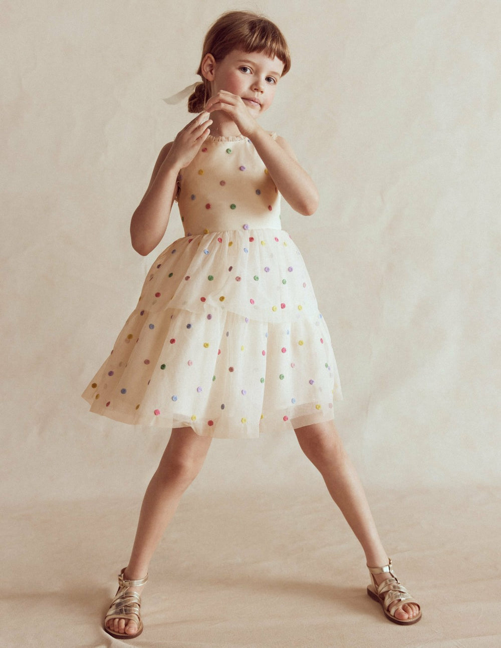 Spot Occasion Dress-Soft Ivory Multi Spot / Boden Discount