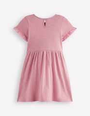 Broderie Pocket Jersey Dress-Pink Haze / Boden On sale