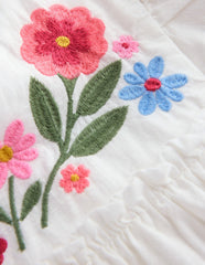 Drop Waist Bubble Dress-Soft Ivory Embroidery / Boden