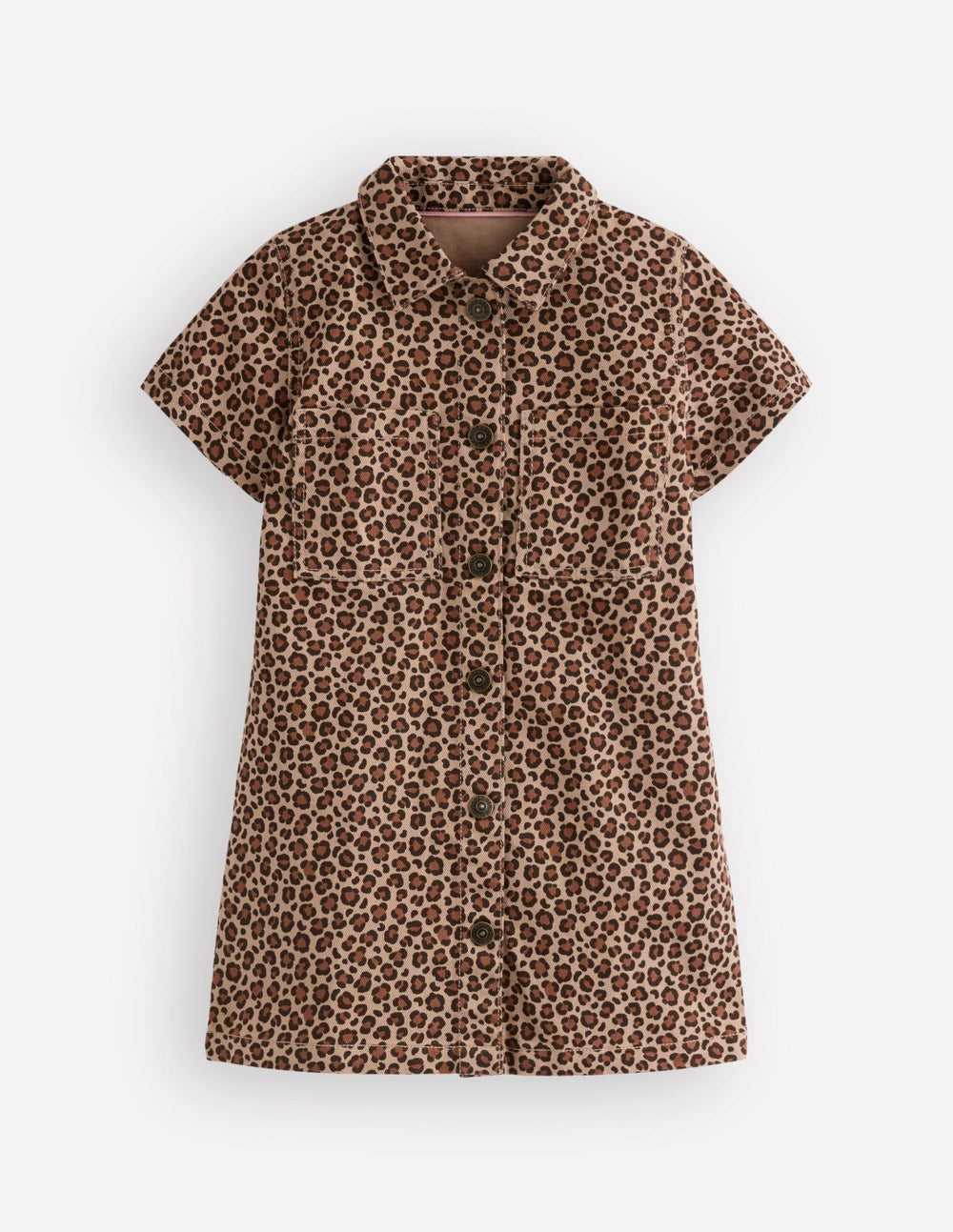 Denim Shirt Dress-Leopard / Boden