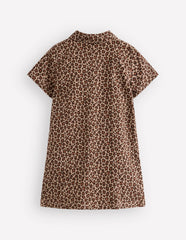 Denim Shirt Dress-Leopard / Boden