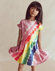 Jersey T-Shirt Dress-Pink Tie Dye / Boden Online
